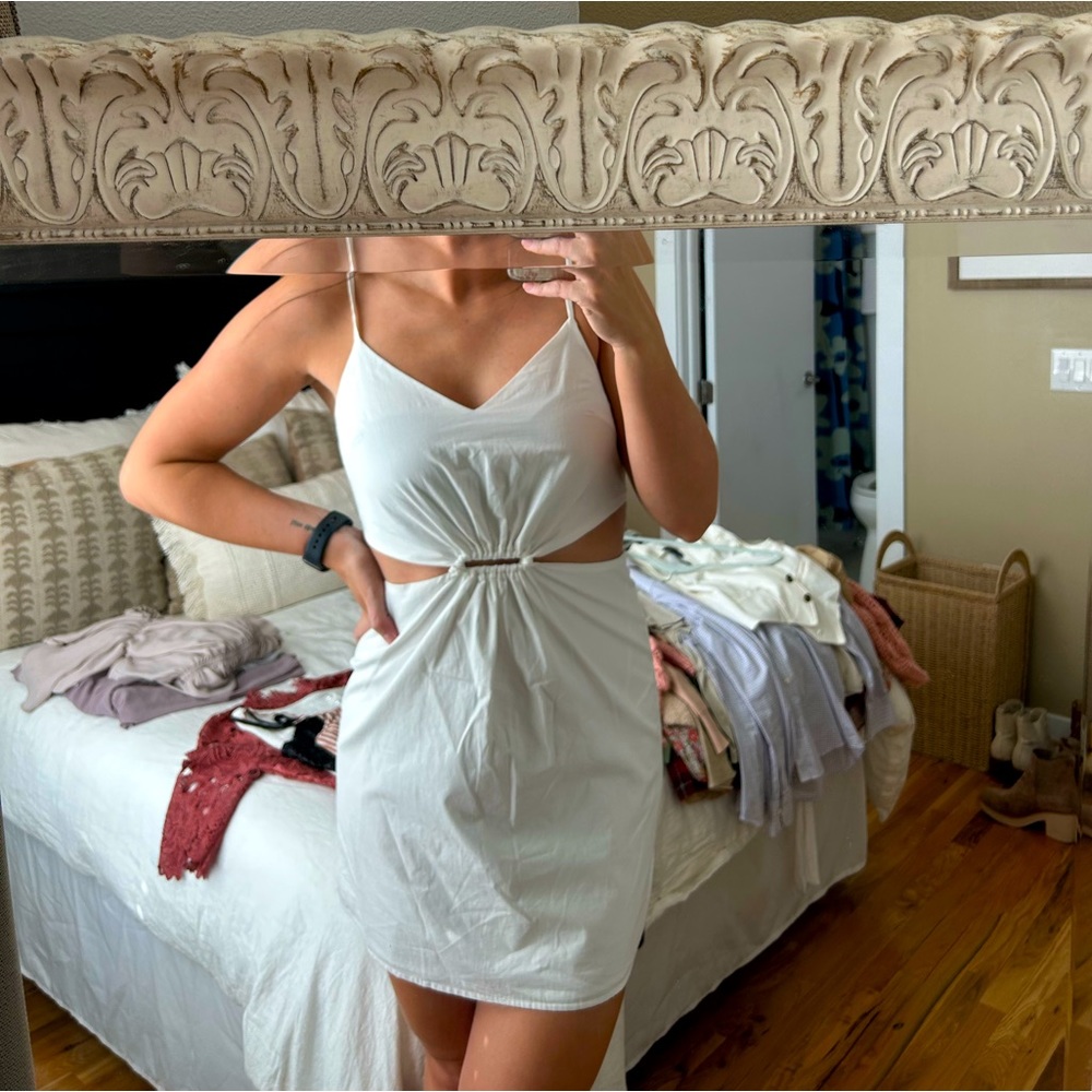 White mini dress